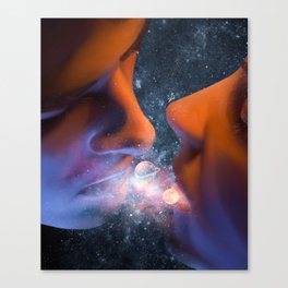 Matching kiss. Canvas Print