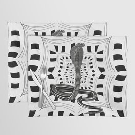 Hypnotizing snake on optic illusion white and black Placemat