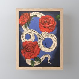 Snakes & Roses Framed Mini Art Print