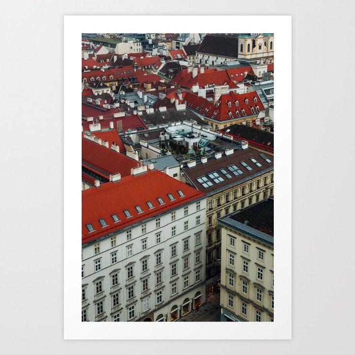 Vienna rooftops II Art Print