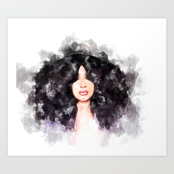 Big Hair Don't care Art Print by Nickymay | Society6