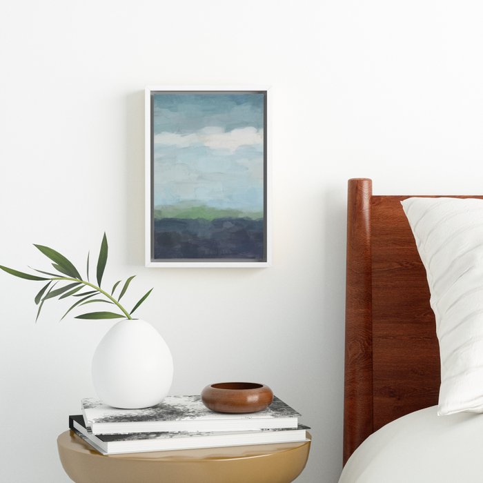 Sunday Afternoon - Navy Teal Aqua Sky Blue Green Abstract
