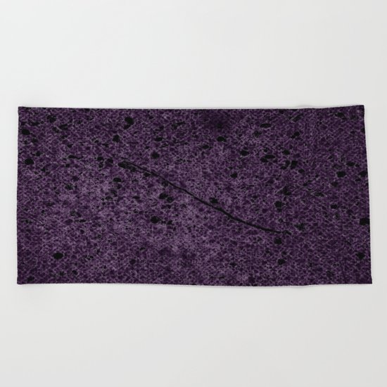 Dark Purple Abstract Beach Towel