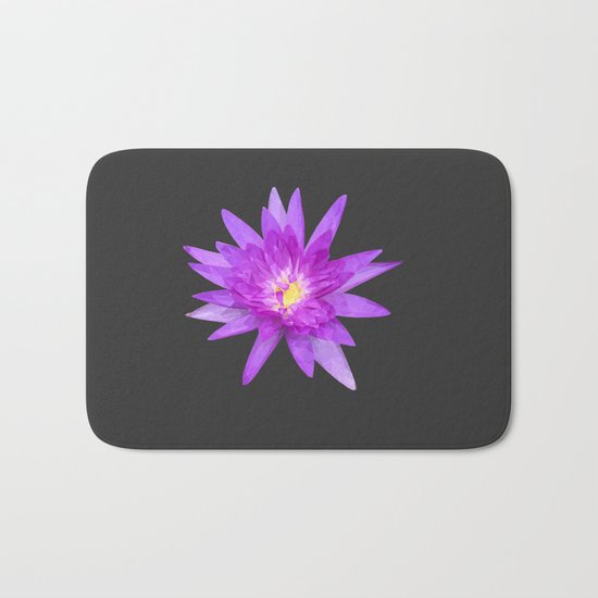 purple lotus flower Bath Mat