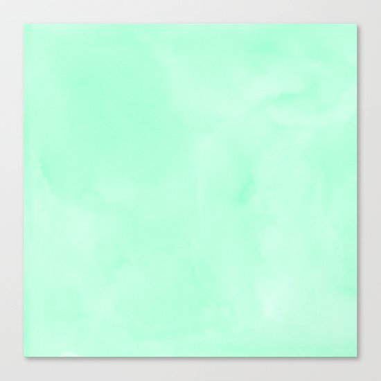 Mint Meringue Watercolor Canvas Print