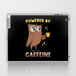 Coffee Owl Powered by Caffeine Laptop Skin