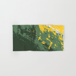 Brush - Abstract Colourful Art Design in Green and Yellow Hand & Bath Towel