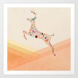Christmas reindeer 5 Art Print