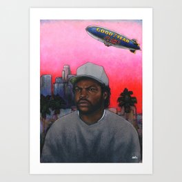 ICE CUBE'S A PIMP! (original) hip hop portrait Art Print | People, Summer, Icecubesapimp, Icecube, Painting, Movies & TV, La, Rap, Todaywasagoodday, Music 