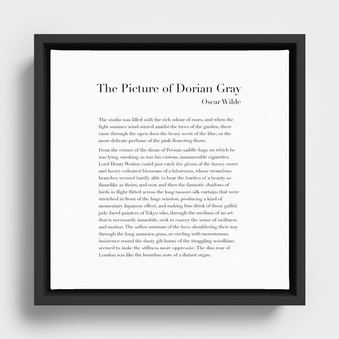 The Picture of Dorian Gray by Oscar Wilde Framed Canvas