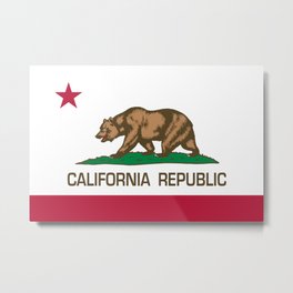 California flag - Californian Flag Metal Print