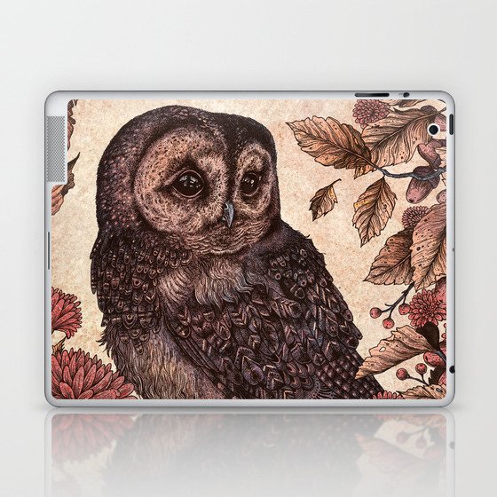 Tawny Owl Pink Laptop & iPad Skin