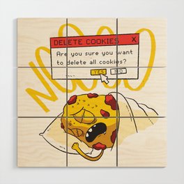 Delete Cookies Wood Wall Art