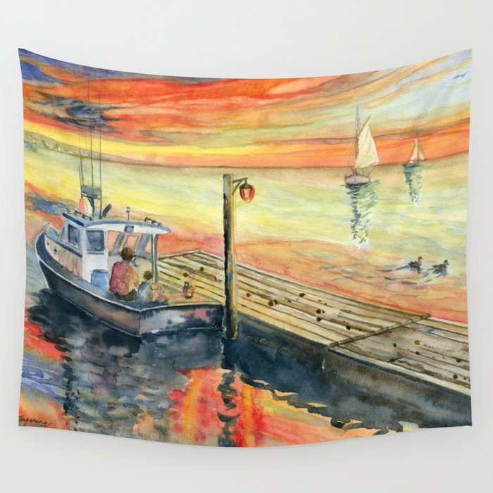 A Delightful Evening Wall Tapestry