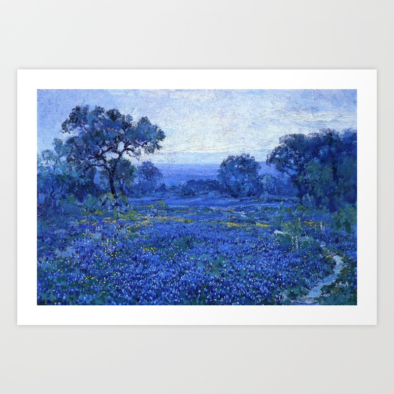 Bluebonnet Pastoral Scene Landscape Painting By Robert Julian Onderdonk Art Print By Jeanpaulferro Society6