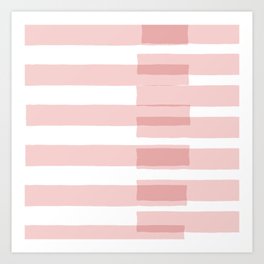 Big Stripes in Pink Art Print