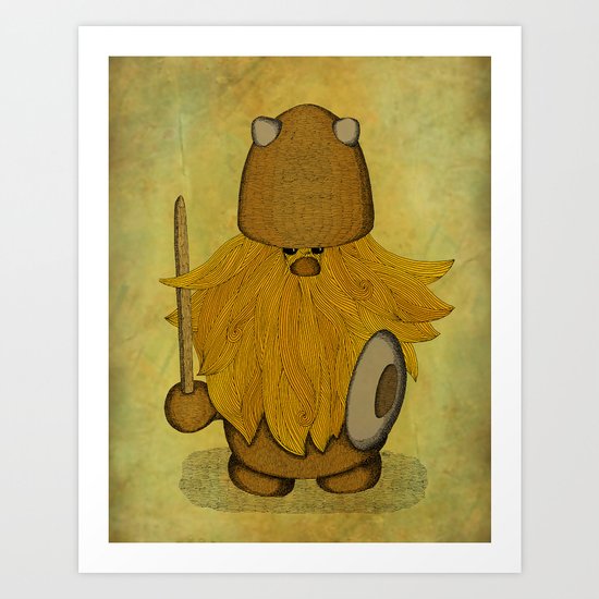 Hirsute Viking Homunculus Art Print