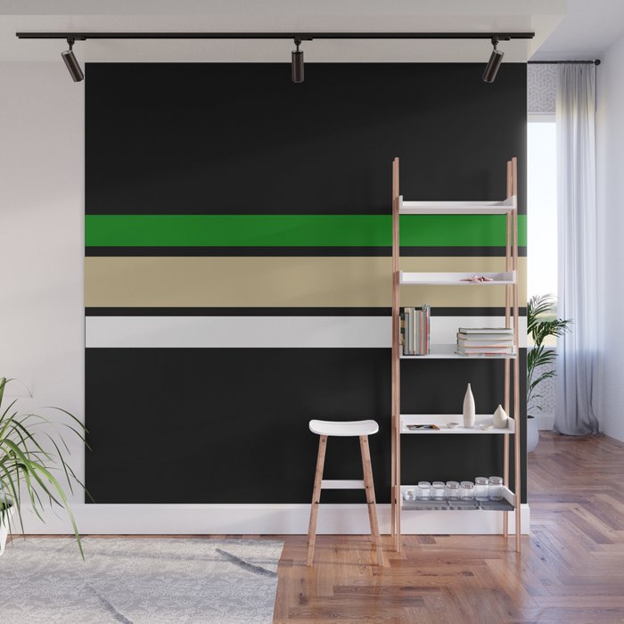 TEAM COLORS 2  GREEN GOLD Wall Mural