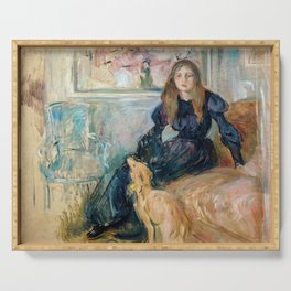 Berthe Morisot - Julie Manet and her Greyhound Laerte Serving Tray