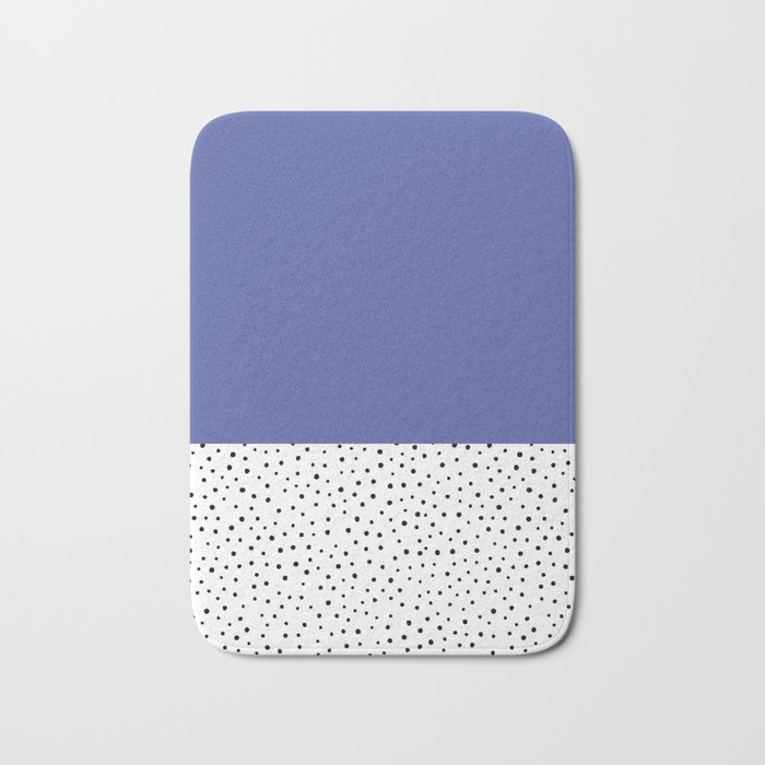 Very Peri + Polka Dots  Bath Mat