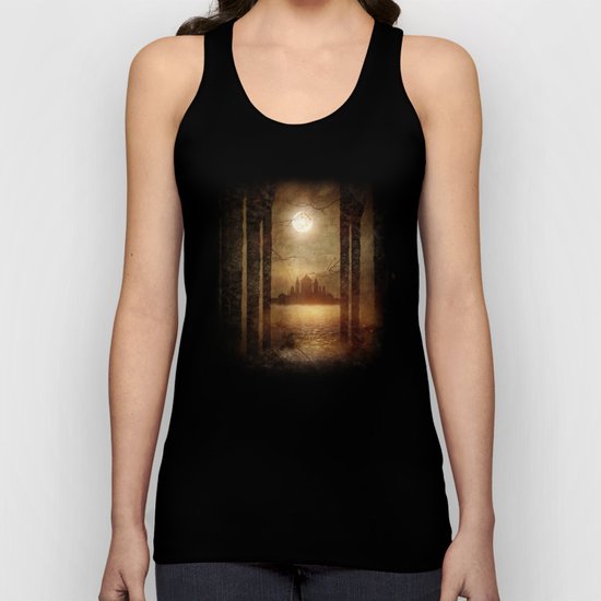 The moon is singing Unisex Tank Top