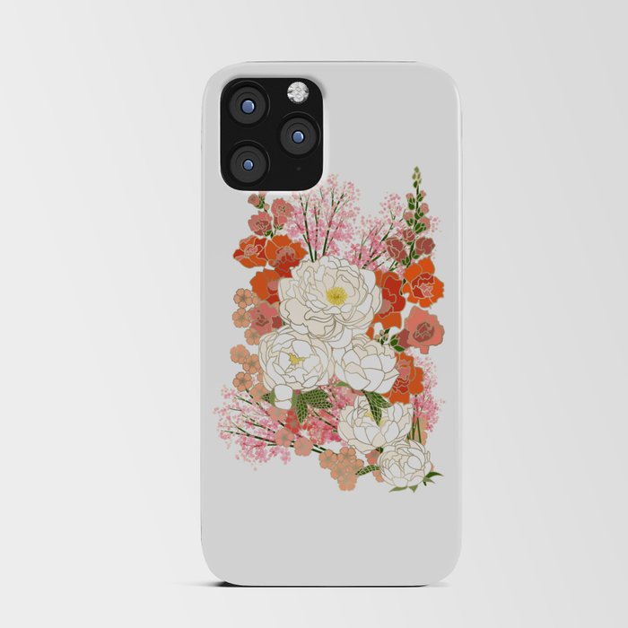Peonies & Snapdragons iPhone Card Case