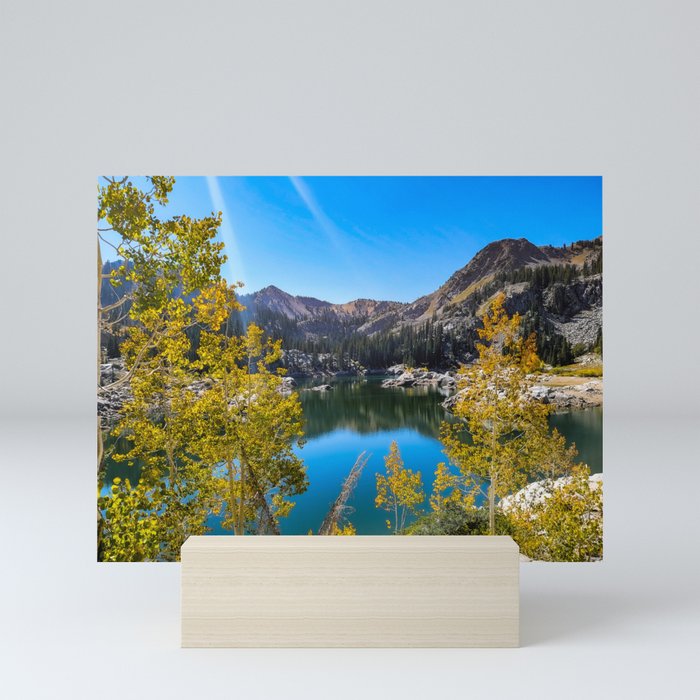 Autumn Alpine Lake in Wasatch Mountain Range Utah Mini Art Print