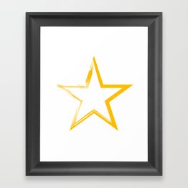 Yellow Star Framed Art Print