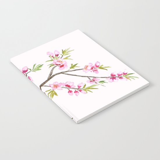 pink peach flowers Notebook