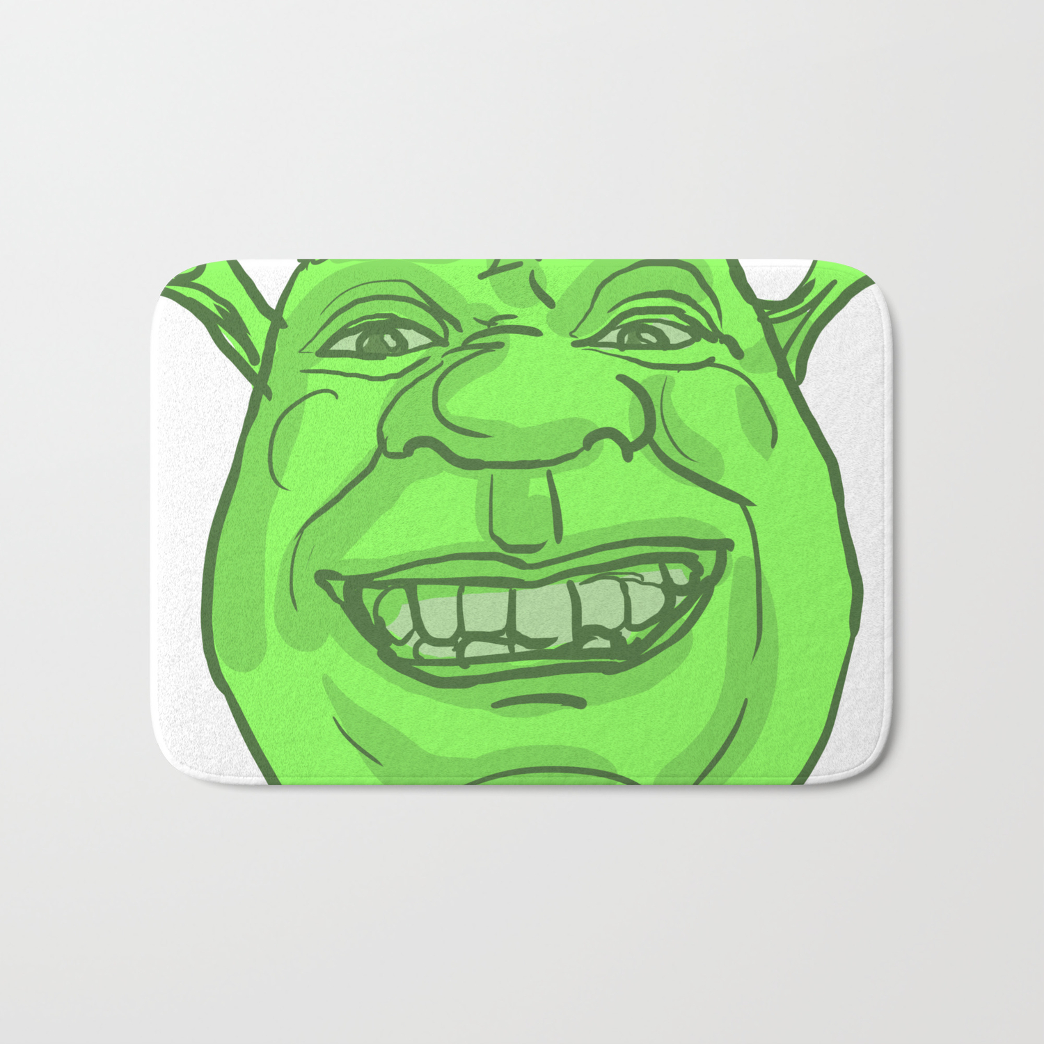 Shrek S Face Bath Mat By Daoust Society6