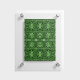 Liquid Light Series 46 ~ Green Abstract Fractal Pattern Floating Acrylic Print