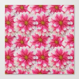 Dahlia Flower Pattern Canvas Print