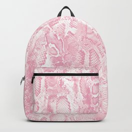 Pastel Pink Snakeskin  Backpack