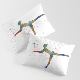Rhythmic gymnastics in watercolor Pillow Sham
