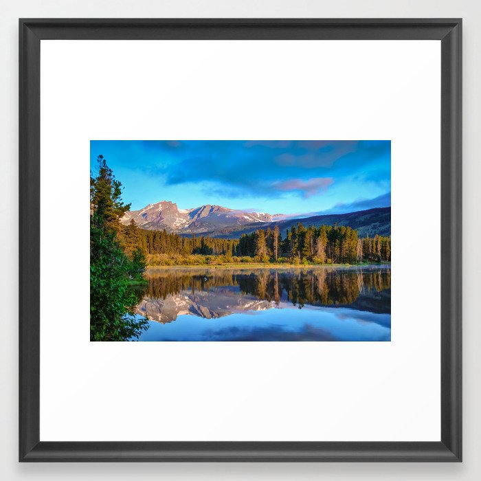 Sprague Lake Morning Reflections - Rocky Mountain National Park Framed Art Print