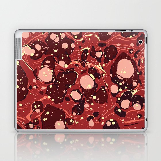 Boho bubbles marble pattern burnt siena Laptop & iPad Skin