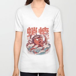 Takoyaki Attack V Neck T Shirt
