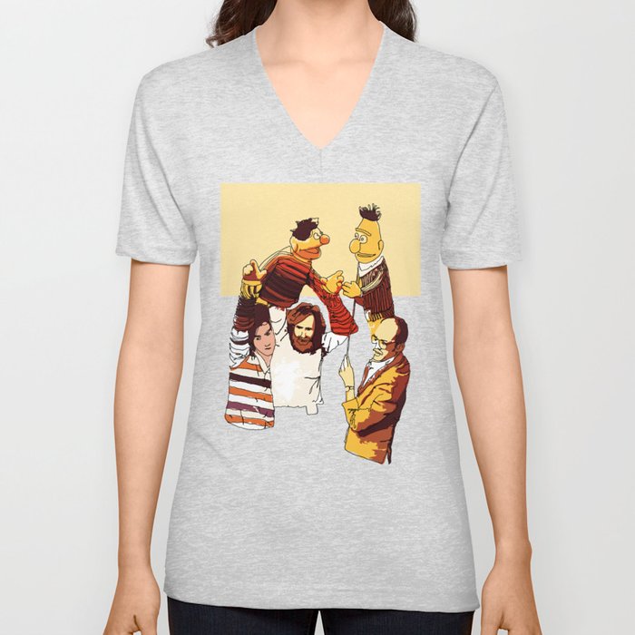 Bert & Ernie Muppets V Neck T Shirt