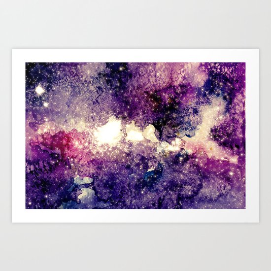 watercolor galaxy Art Print