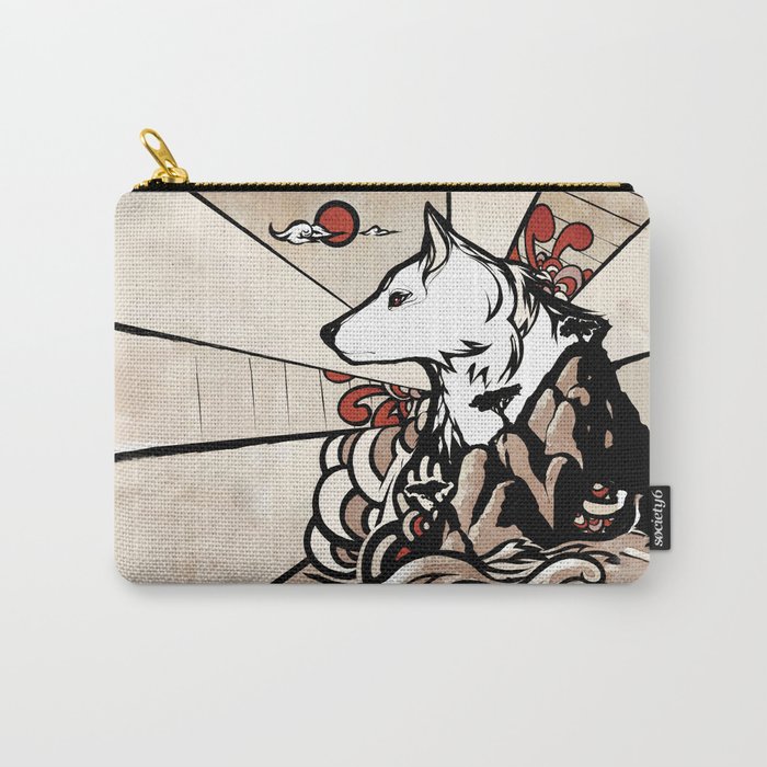 Wolf Ukiyo-e Carry-All Pouch