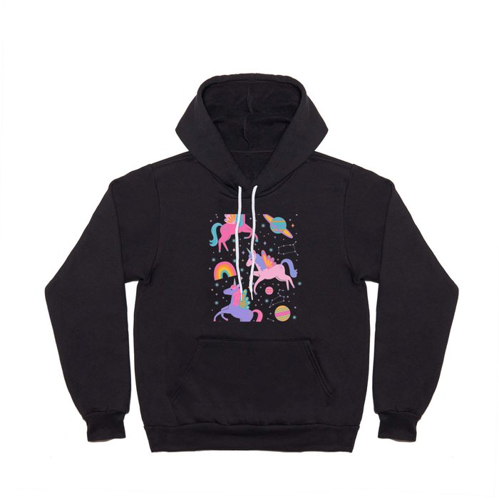 Space Unicorn - Neon Rainbow Hoody