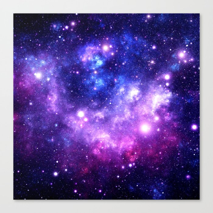 Purple Blue Galaxy Nebula Canvas Print