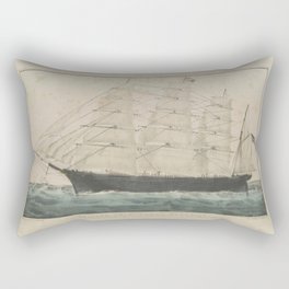 Clipper ship Great Republic, Vintage Print Rectangular Pillow