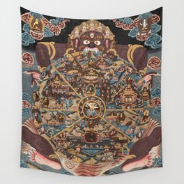  Bhavachakra, The Wheel of Life - Buddhist Thangka Print Wall Tapestry