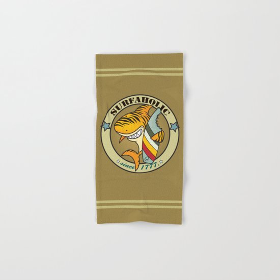 Surfaholic tiger shark Hand & Bath Towel