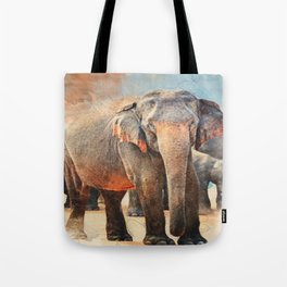 Indian Elefant Artwork Tote Bag