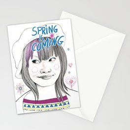 Spring is coming Stationery Cards