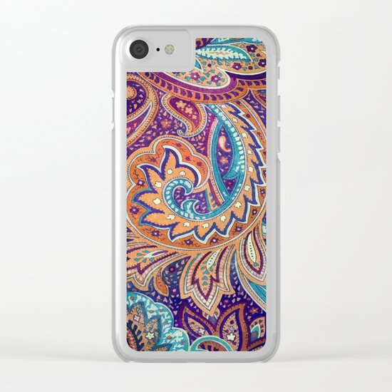 Summer paisley Clear iPhone Case