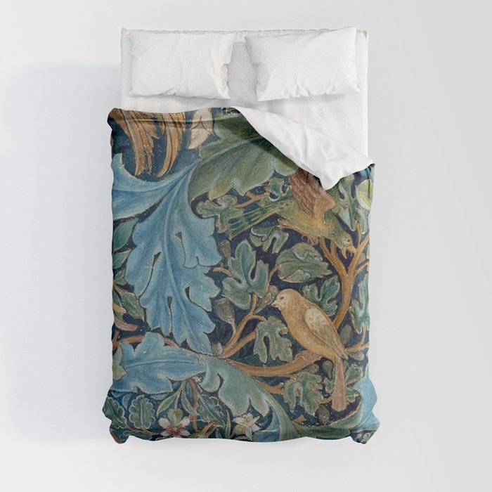 William Morris Woodland Forest Birds Tapestry Duvet Cover