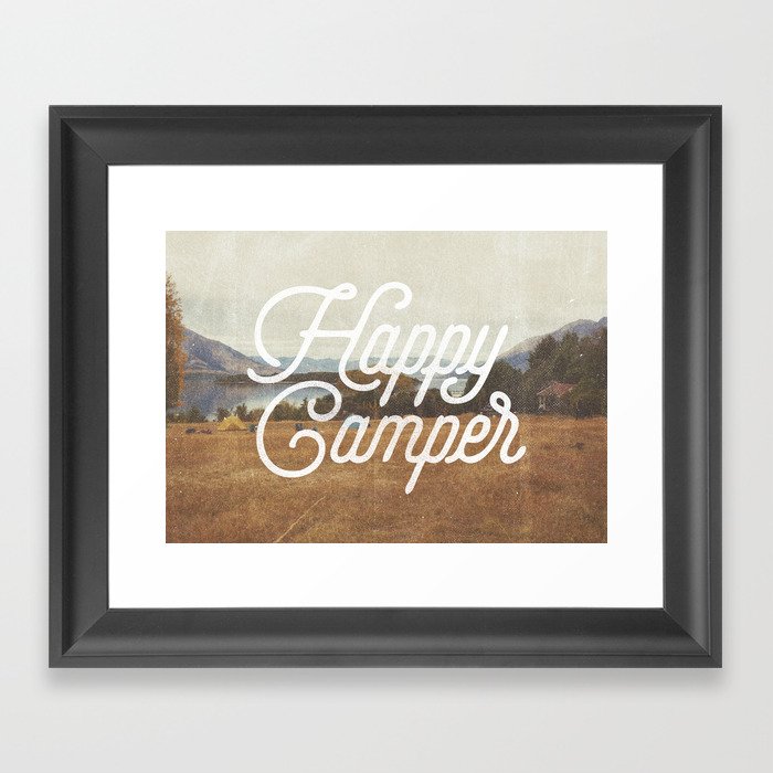 HAPPY CAMPER Framed Art Print